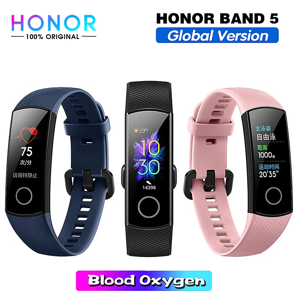 Honor Band 5 Смарт браслет глобальная версия уровень кислорода в крови умные часы