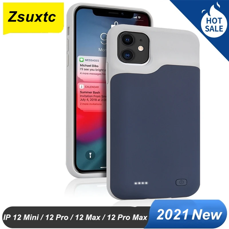 電源ケースiphone 12プロマックスiphone 5 12ミニ12プロバッテリーケース薄型スマート充電器 Aliexpress Cellphones Telecommunications