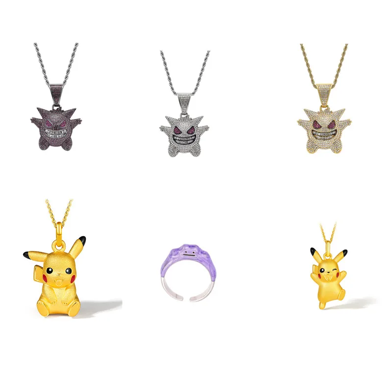 Kawaii покемон аниме серия Gengar Pikachu Ditto фиолетовый милое улыбающееся лицо