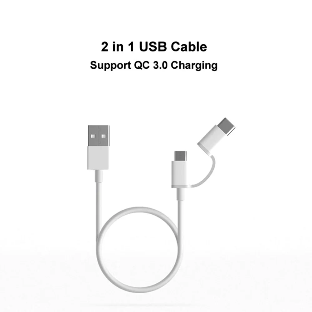 1 м Android type-c 2 в 1 кабель для передачи данных QC3.0 Быстрая зарядка Micr usb-кабель для зарядки более 2.4A для Android phone Mini usb кабель