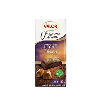 

Valor - Chocolate con Leche y Mousse de Avellana. 0% Azúcares Añadidos - 150 Gr