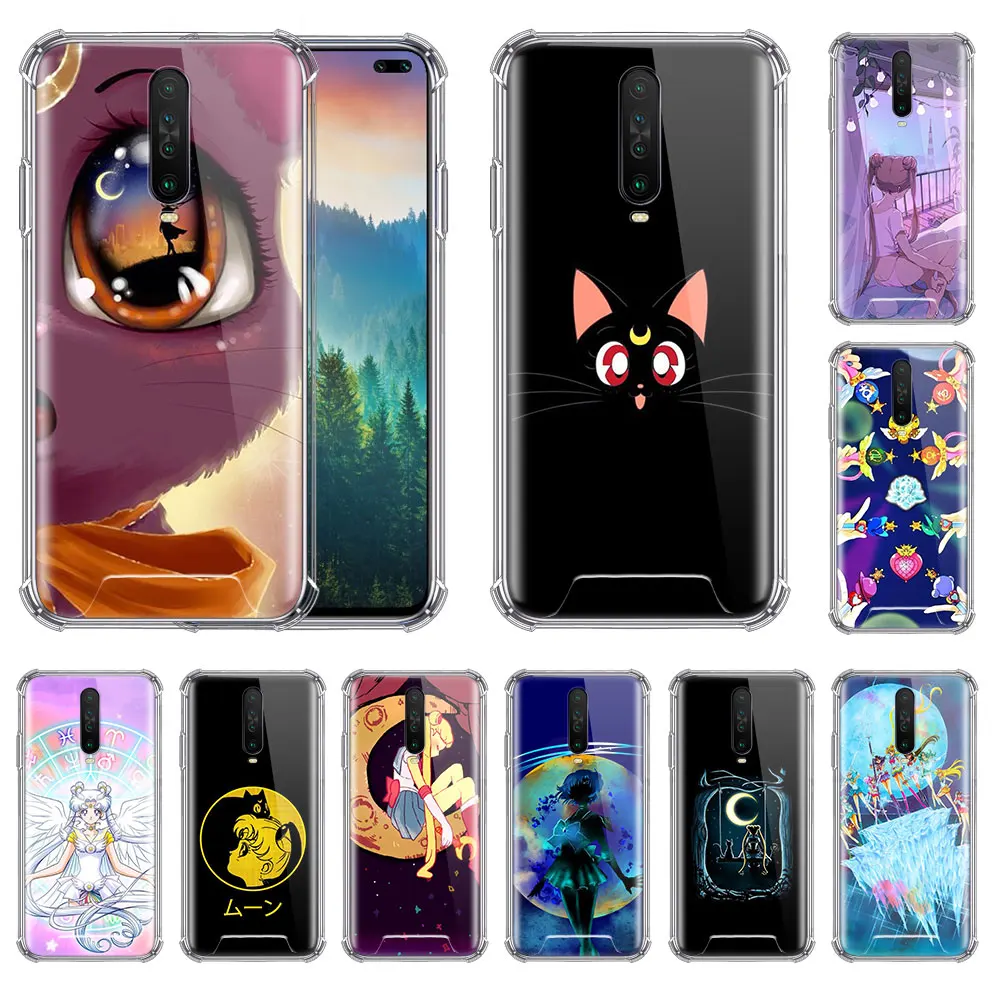 Милый чехол Sailor Moon для Xiaomi Redmi Note 8T 9 8 7 K20 Pro K30 7A 6 подушка безопасности