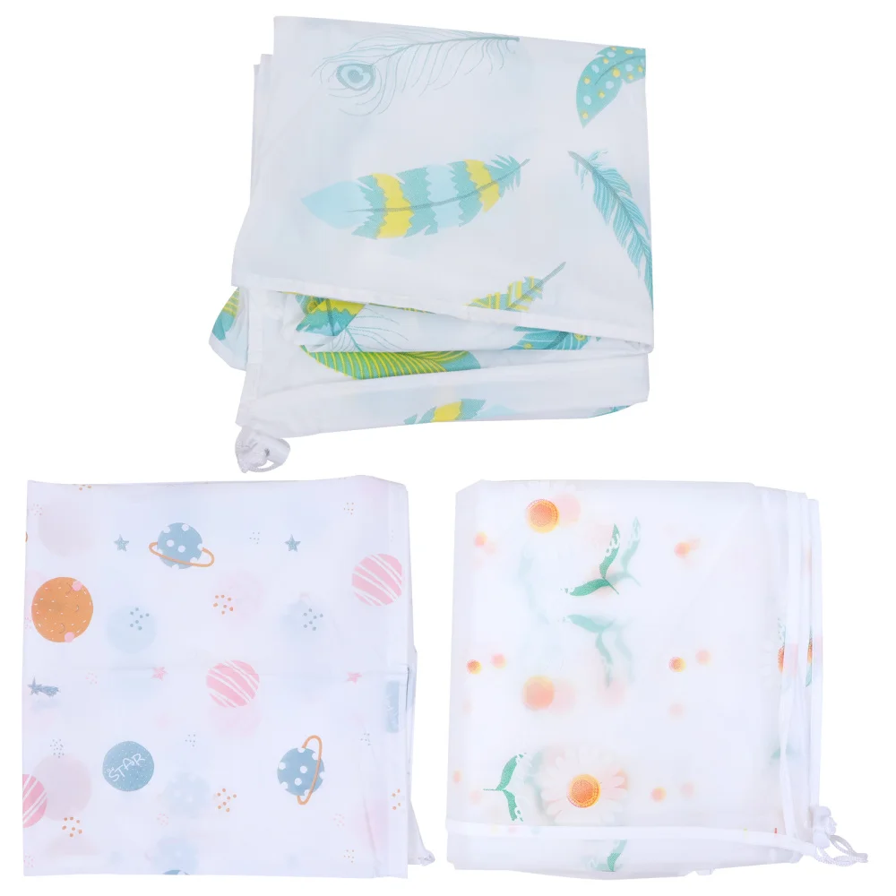 

3pcs Chic Drawstring Simple Clothes Storage Bag for Home Travel