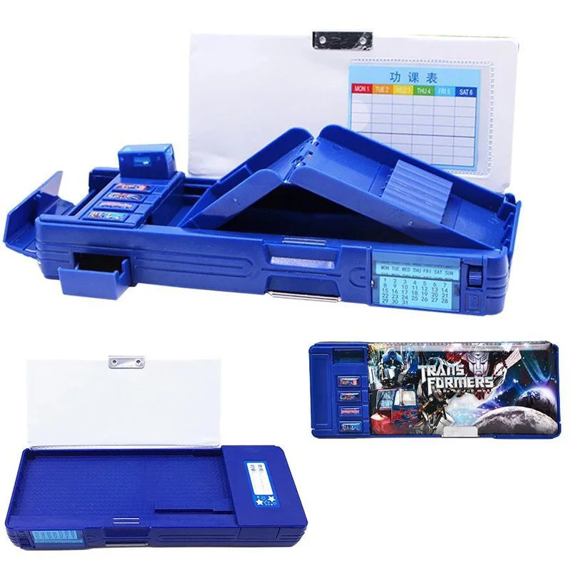 

Dark blue Colors Students Pencil Case Multifunction Stationery Box