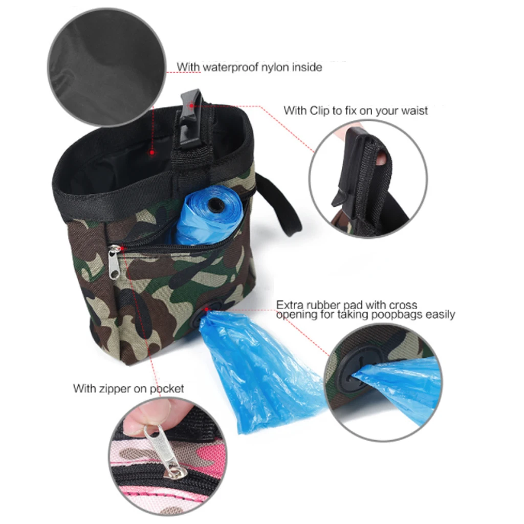 Multi Function Camouflage Pet Bag Pet Dog Puppies Bag Walking Food Snack Bag Agile Bait Out 1 Multi Function Camouflage Pet Bag Pet Dog Puppies Bag Walking Food Snack Bag Agile Bait Out 5