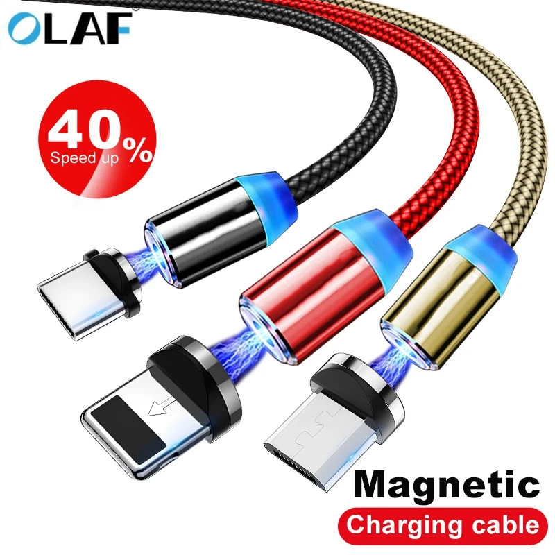 

Olaf 2m Magnetic Micro USB Cable For iPhone Samsung Android Mobile Phone Fast Charging USB Type C Cable Magnet Charger Wire Cord