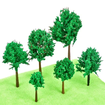

10pcs DIY Plastic TEA Miniature Model Trees For Building Trains Railroad Layout Scenery Landscape Accessories toys