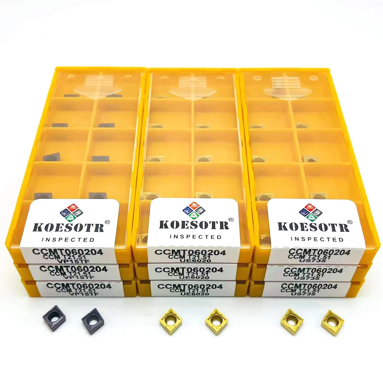 Высококачественная твердосплавная вставка CCMT060204 VP15TF UE6020 US735 режущий инструмент
