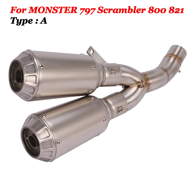 US $28.58 For SCRAMBLER 800 821 ICON URBAN ENDURO FULL THROTTLE CLASSIC Monster 797 Motorcycle Muffler Exhaust Connect Tube Moto Modified