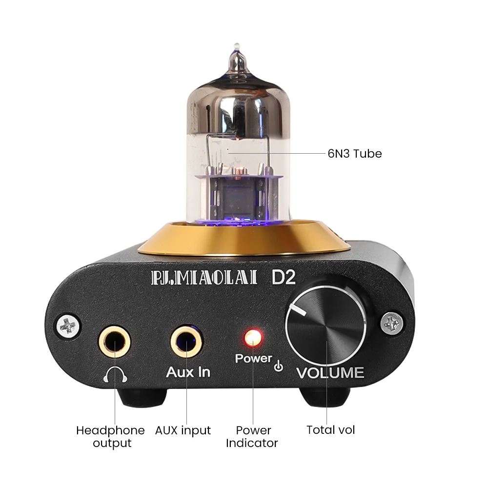 PJ MIAOLAI 6N3 Vacuum Bile Tube Preamplifier NE5532P OP AMP AUX HIFI Mini headphone Preamp Pre Amp 18 600ohm