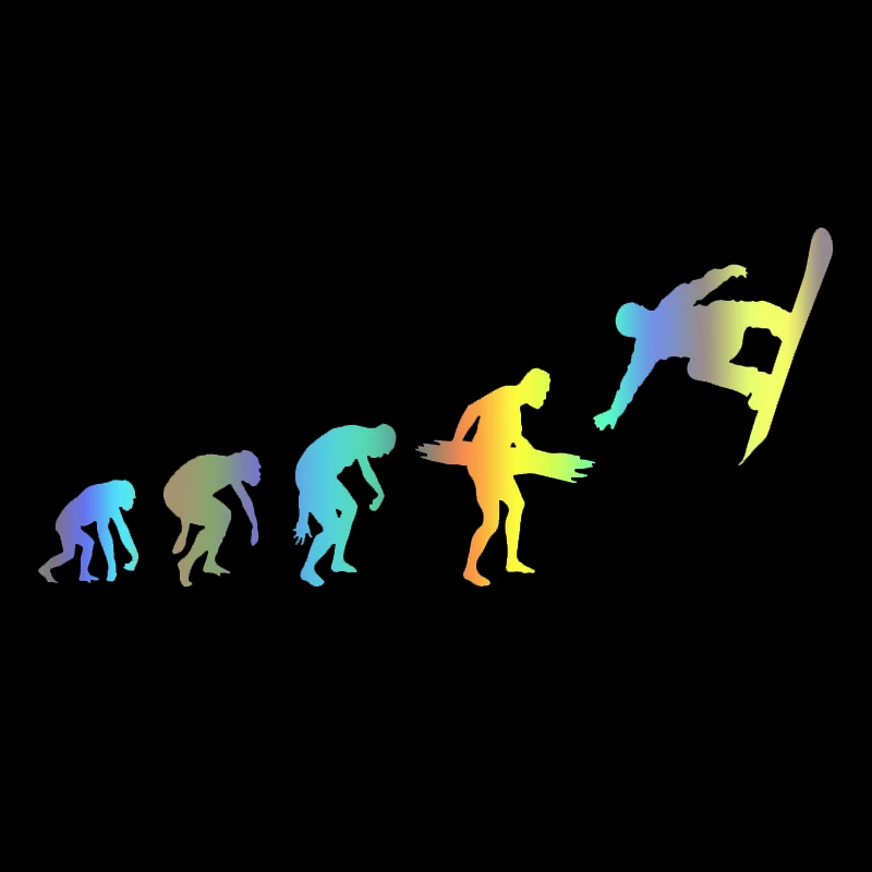 

S50764# Various Sizes/Colors Car Stickers Vinyl Decal Snowboarding Evolution Motorcycle Decorative Accessories Creative