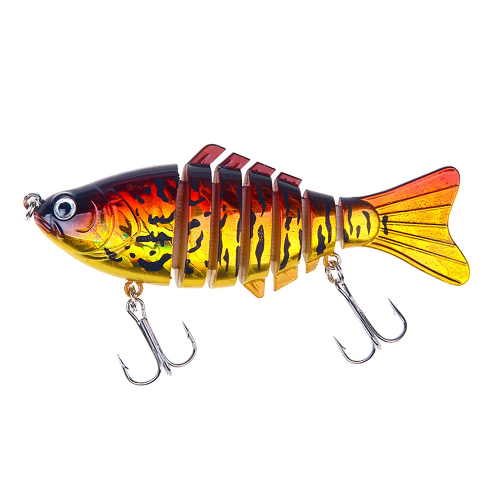 Sete-seção de Iscas de Pesca Isca de Pesca Ferramentas de Simulação Isca Artificial Duro - Set 10 Centímetros Coloridos Luya 6 Pçs 6 Sete-seção de Iscas de pesca Isca De