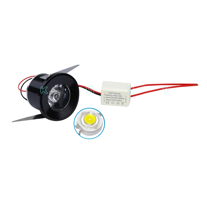 Led spotlight 1W 3W Led Cabinet Mini Spot Light 110V 220v Downlight 12v DC Jewelry Show Include Led Driver 4000K Ceiling Light Lamp
