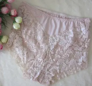 Ropa Interior Mujer, сексуальные трусики размера плюс, перспективность, мясные, большие, кружевные, xxxl, трусики, ягодицы, талия, нижнее белье - Color: Complexion
