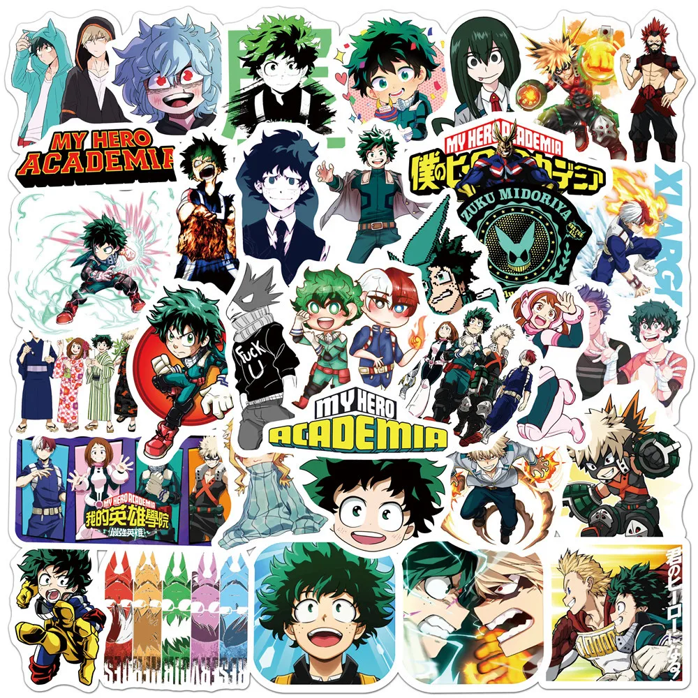 100pc Anime My Hero Academia Stickers Pack Midoriya Izuku DIY Decal Laptop Book 