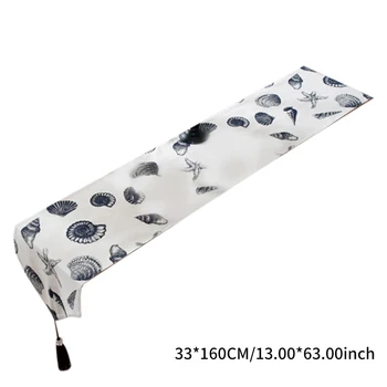 

With Tassels Home Decor Banquet Cover Dining Room Shells Print Wedding Modern Cotton Linen Hotel Party Restaurant Table Runner