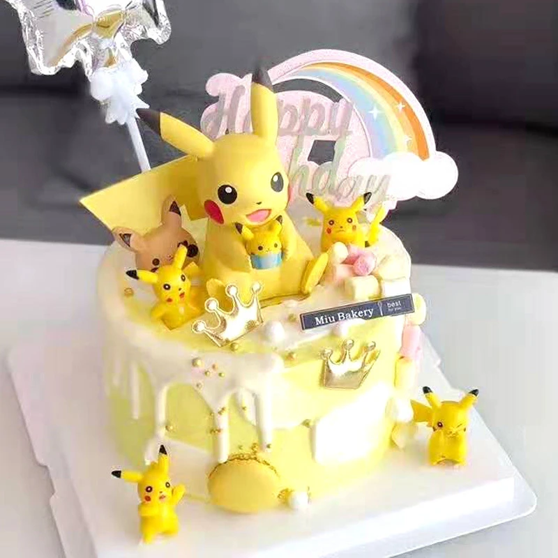 ポケモンケーキ装飾ピカチュウ人形の装飾品ケーキ小さなカード子供のケーキデザートの装飾の誕生日パーティー用品 Party Diy Decorations Aliexpress