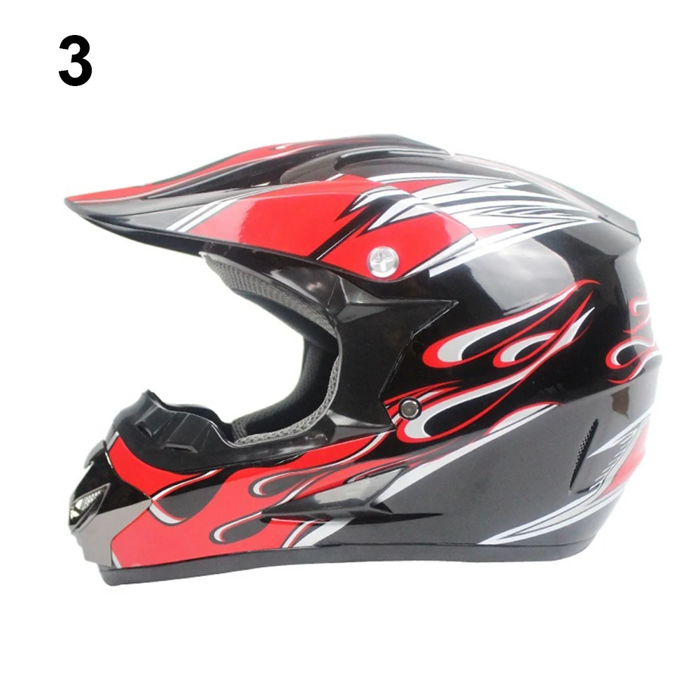 Износостойкие мотоцикл шлем для езды на велосипеде Гонки полное лицо Удобная многоузорная Защитная шляпа Craniacea креативность - Цвет: Red Flame
