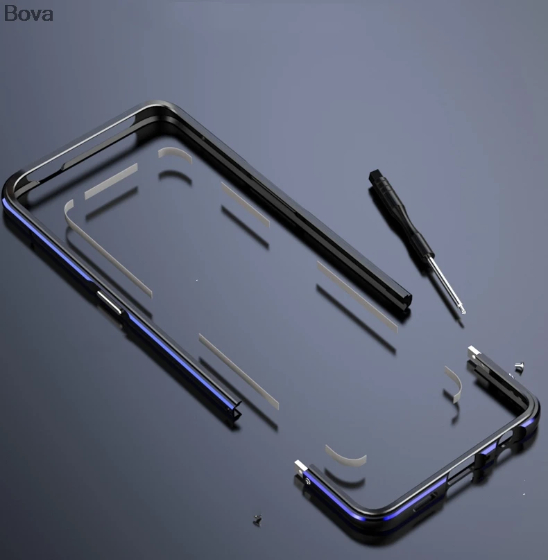 Чехол для OPPO Reno 2 роскошный Ультратонкий алюминиевый бампер Reno2 + пленка (1