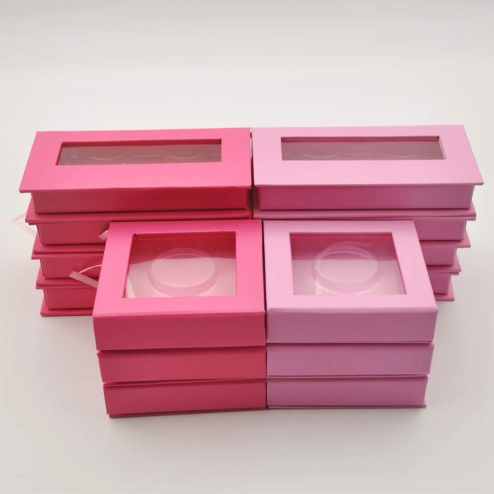 

10/Pack Wholesale False Eyelash Packaging Box Lash Boxes Packaging Custom Logo Faux Mink Lashes Strip Empty Square Case Vendors