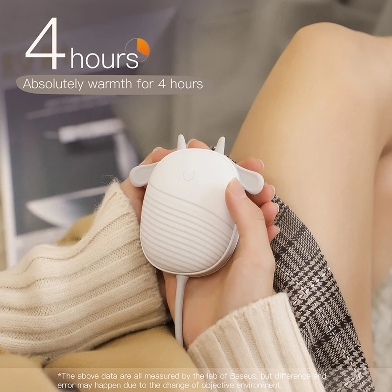 Rechargeable Hand Warmer 1800MAh Power Bank Portable USB Electric Hand Warmers Double-Sided Heating Mobile External Battery Char