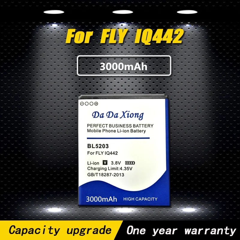 Литий-ионный аккумулятор для телефона Fly IQ442 Quad Miracle 2 3000 мАч новая модель товара
