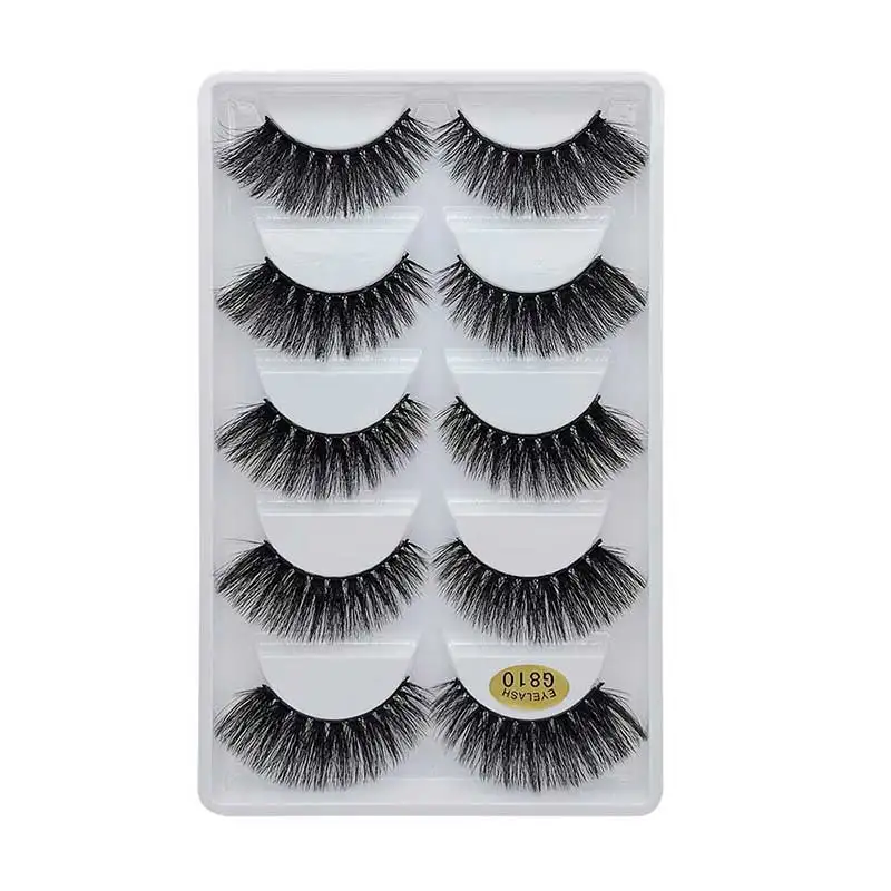 3D mink eyelashes 5 Pairs Handmade 3D luxury Real Mink Natural False Eye Lashes,Long/Thick Fake Eyelashes, Reusable(MF5