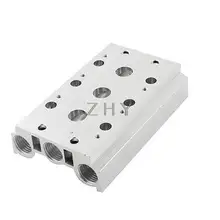 1/4PT Порты нить 3 станций коллектор пневматический соленоидный воздушный клапан гнезда цоколя