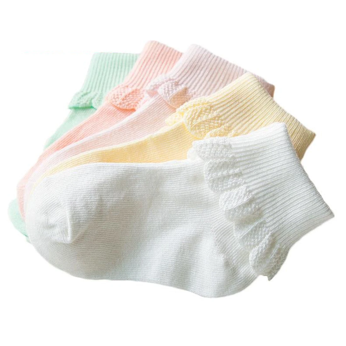 10 Pieces/lot=5Pairs Cotton Kids Socks Fashion Sport Short Socks Baby Girls Socks