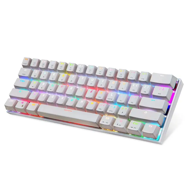 Motospeed CK62 bluetooth USB-C Проводная Двухрежимная клавиатура Outemu Switch 61 клавиша RGB светодиодный подсветка Механическая игровая клавиатура для ПК