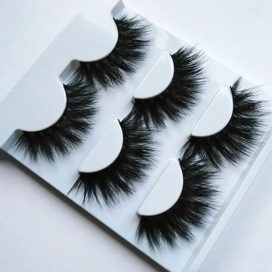 Pleell 3 Pairs False Eyelashes Full Thick Faux Eyelashes Extension For Makeup Handmade Strip Lashes Volume Fake Eyelashes