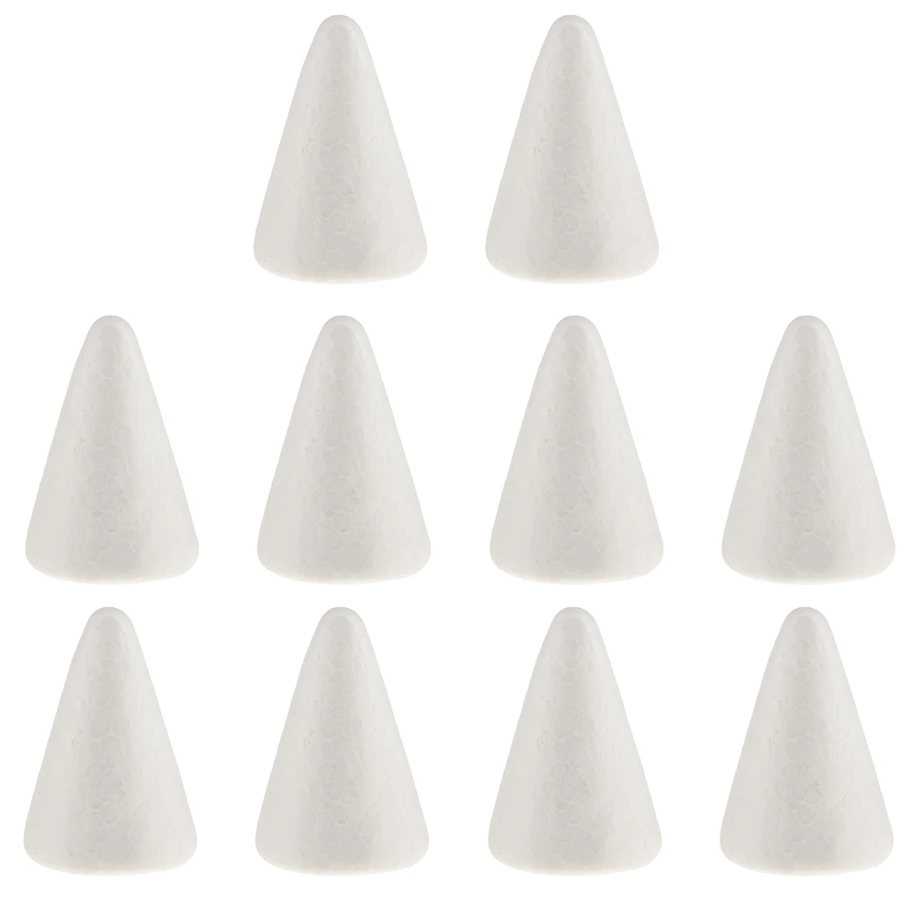 5/10pcs Cone Shape Styrofoam DIY Christmas Tree For Painting Crafts 70/100/1