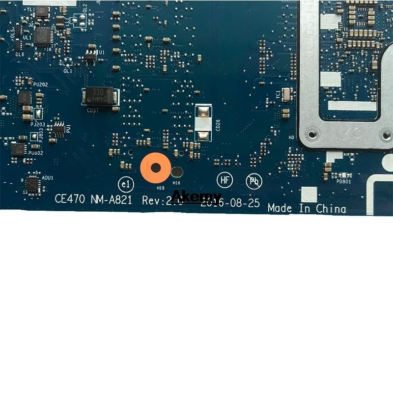 NM-A821 материнская плата для lenovo E470 E470C CE470 Материнская плата ноутбука NM-A821 I5-7200U GT920M Тесты работа