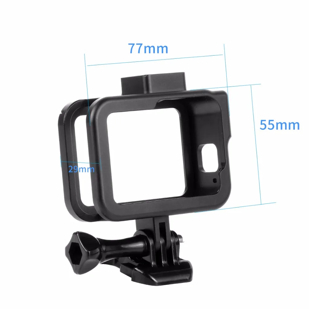 Алюминиевая защитная рамка для камеры для GoPro Hero 8, черный металлический корпус, чехол с креплением для холодного башмака