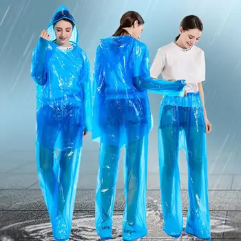 

Split Raincoat Rain Pants Suit Dustproof Waterproof Anti-dirty Quality Disposable Protective Raincoat (random Color)