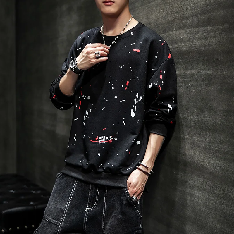 Günstige Hand Painted Sweatshirts Männer Frauen Hoodies kunst gemalt sweatshirt Winter Lose Tops