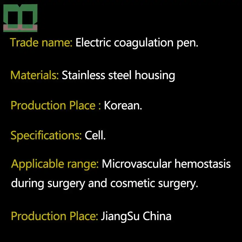 Электрическая ручка для коагуляции аккумуляторные батареи косметическое пластиковое хирургическое оборудование микрососудистый эмостаз электрокоагулятор