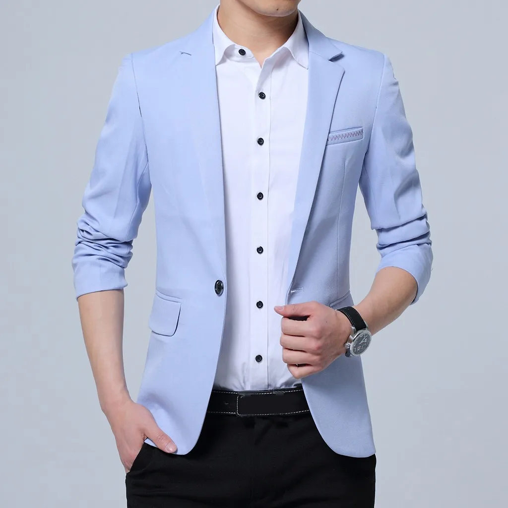 

Men Fashion New Style One Button Suit For Self-Cultivation Business Coat