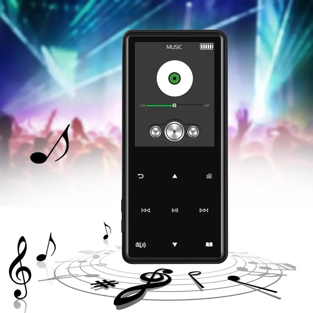 Металлический MP4 плеер беспроводной плеер портативный тонкий MP3 MP4 медиа 2,4 дюймовая сенсорная клавиша fm-радио 8 Гб 16 Гб музыкальный плеер
