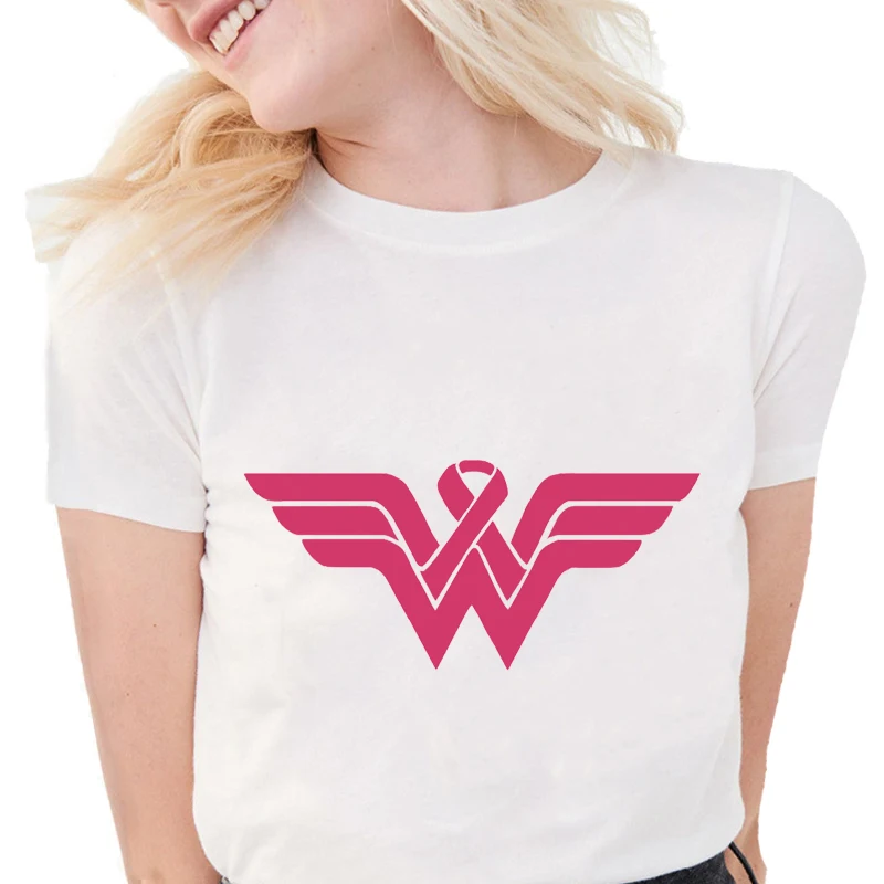 Новые летние женские модные футболки с принтом Wonder Woman, крутые мягкие хлопковые белые топы с коротким рукавом S1260 - Цвет: S823