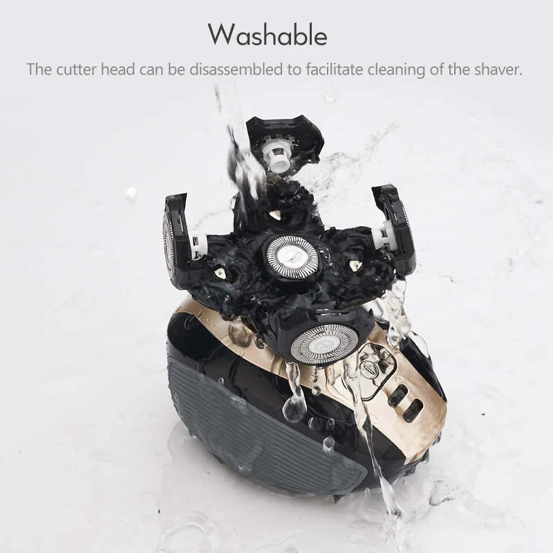 Günstige Elektrische Rasierer 5D Schwimm Köpfe Waschbar Bart Trimmer Razor Multifunktions Haar Clipper Wiederaufladbare Rasieren Maschine 42D