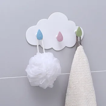

New Star Moon Cloud Shape Wall Decorative Hooks Self-Adhesive Sticky Home Storage Organization Clothes Hanger Hooks