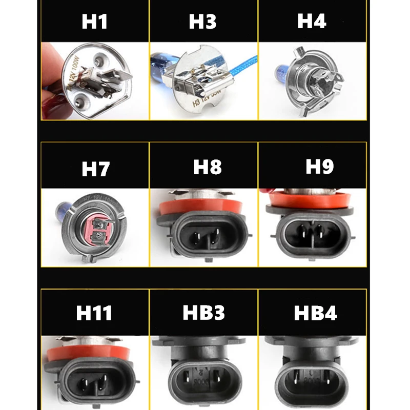 2 Pcs 9005 12V 65W Yellow Lights 3000k HB3 Car Headlight Auto Fog Lamps Halogen Bulbs 6