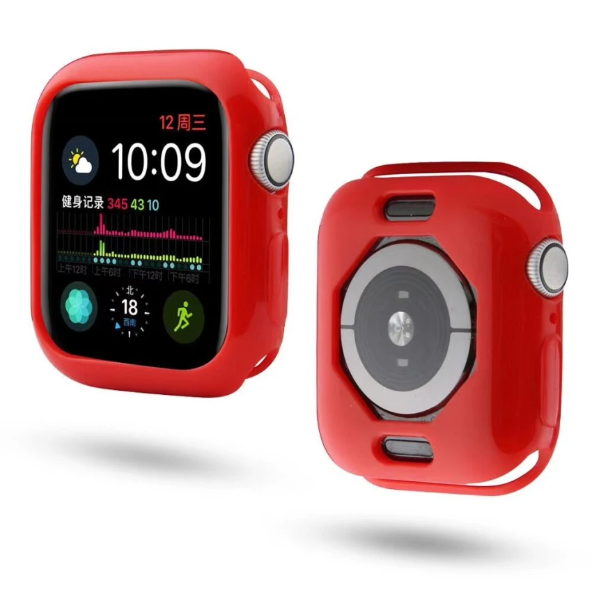 Рамка защитный чехол для Apple Watch Series 4 40 мм 44 мм Мягкие, тонкие, из термополиуретана силиконовый защитный чехол для iWatch 5 бампер оболочка