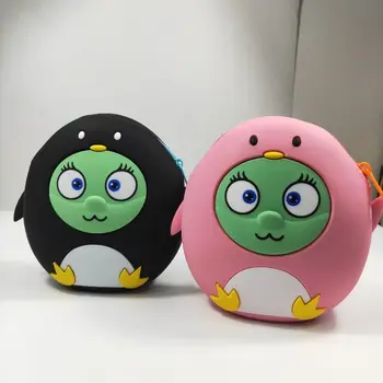 

1 piece silicone new design zipper messenger bag for children