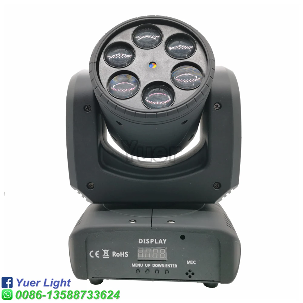2Pcs/Lot RGBW 4IN1 LED 6 Eyes Moving Head Light DMX 512 RGB Laser Light DJ Disco Club Party Stage Lighting Effect Equipment