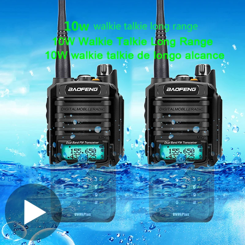 baofeng uv 9r plus для комплект рация 2 шт 10 км Вт cb водонепроницаемая автомобильная