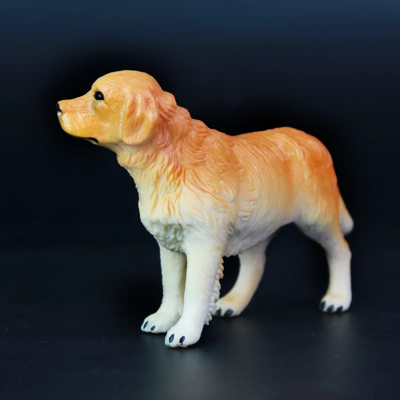 Горячая детей Твердые модели диких животных модель золотой ретривер собака Гараж Комплект игрушка украшение