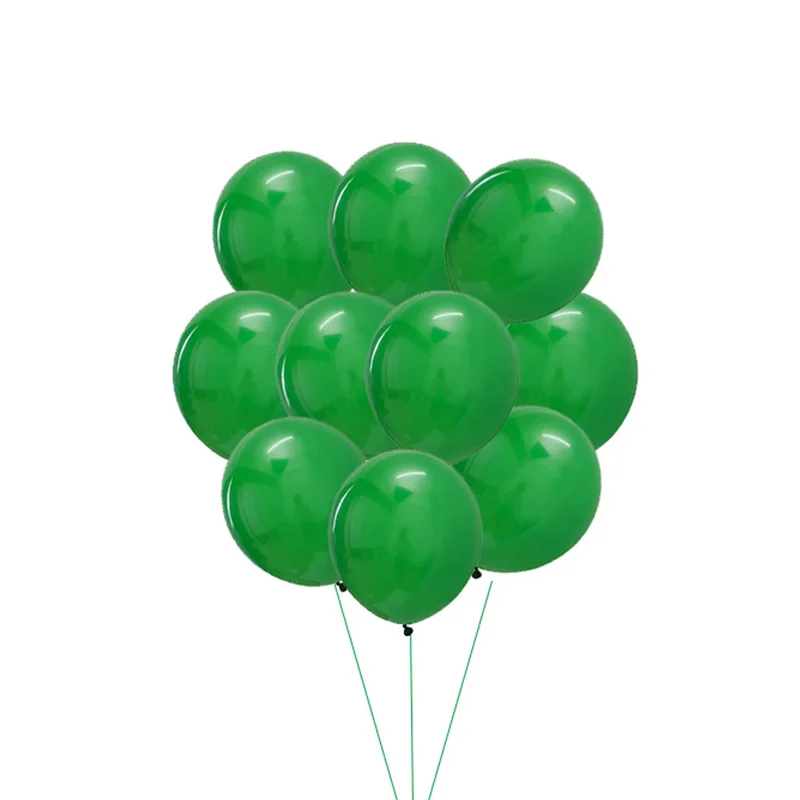 10 шт. мятно-зеленые воздушные шары, светильник, зеленые латексные шары, темно-зеленые воздушные шары, декор для дня рождения, Детские джунгли для вечеринки в стиле сафари, Декор - Цвет: As shown