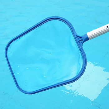 

1Pc 43x30cm Swimming Pool Shallow Water Leaves Net Cleaning Tool Pond Dredge Leaf Rake Mesh Frame Net Skimmer Cleaner